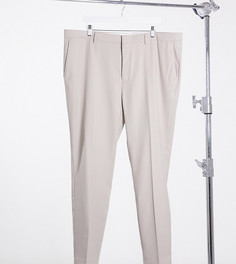 Светло-бежевые зауженные брюки Topman Big & Tall-Светло-бежевый