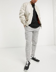 Узкие фактурные джоггеры серого цвета River Island-Серый