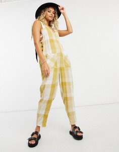 Зеленый комбинезон в клеточку Free People