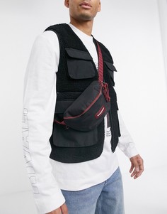 Черная сумка-кошелек на пояс с красной отделкой Eastpak-Черный