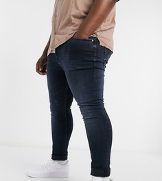 Темно-выбеленные джинсы скинни Calvin Klein Jeans Big & Tall-Голубой