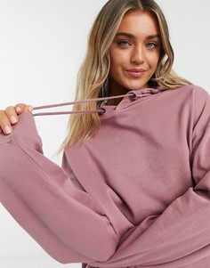Лиловый худи "super oversized" в стиле бойфренд из органического хлопка ASOS DESIGN-Фиолетовый