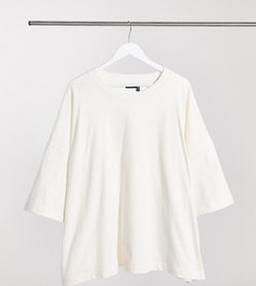 Кремовая oversized-футболка ASOS DESIGN Curve-Бежевый