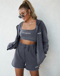 Oversized-худи от комплекта Public Desire x Carms-Серый