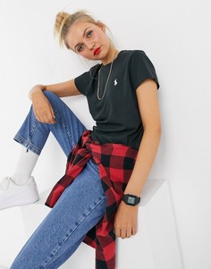 Черная классическая футболка Polo Ralph Lauren-Черный