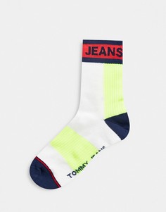 Белые носки c цветными фрагментами Tommy Jeans-Белый