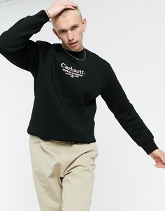 Черный свитшот с логотипом на груди Carhartt WIP commission