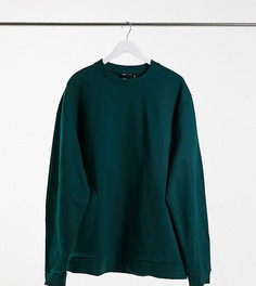 Темно-зеленый свитшот из органического хлопка ASOS DESIGN Plus