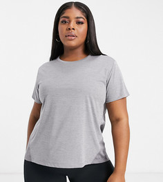 Серая футболка Nike Running Plus Miler-Серый
