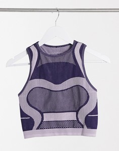 Бесшовный укороченный топ для йоги с фигурным дизайном ASOS 4505-Многоцветный