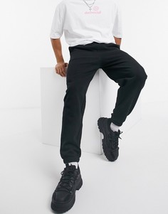 Черные oversized-джоггеры с узким поясом ASOS DESIGN-Черный