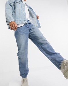 Синие выбеленные свободные джинсы в стиле 90-х ASOS DESIGN-Голубой