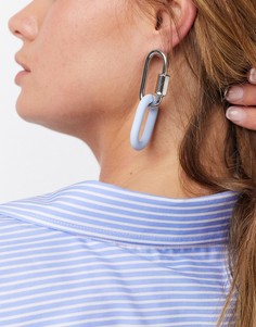 Серьги с декоративными звеньями пастельного цвета ASOS DESIGN-Многоцветный