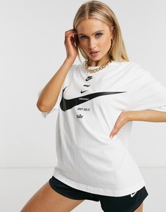 Белая футболка бойфренда с логотипом Nike-Белый