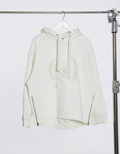 Худи белого цвета с гербом Tommy Hilger Collection-Белый