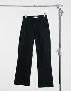 Черные брюки с широкими штанинами Topman-Черный