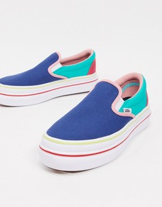 Кроссовки-слипоны Vans с инновационной подошвой ComfyCush-Голубой