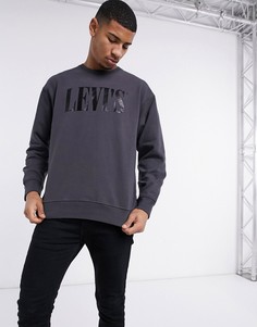 Серый свитшот с круглым вырезом и логотипом в стиле 90-х Levis Levis®