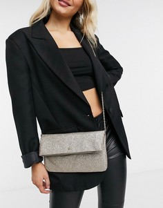 Клатч с откидным верхом и золотистой цепочкой Accessorize-Золотистый