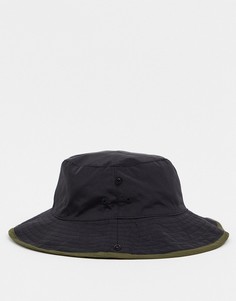 Черная нейлоновая панама с широкими полями ASOS DESIGN-Черный