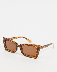 Черепаховые солнцезащитные очки в крупной оправе AJ Morgan-Коричневый