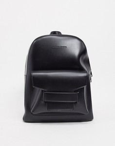 Черный рюкзак с карманом-конвертом Claudia Canova