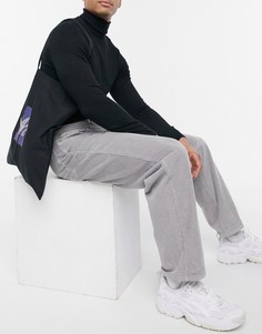Свободные вельветовые джинсы серого цвета ASOS DESIGN-Серый