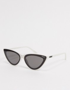 Белые солнцезащитные очки «кошачий глаз» Quay x Lizzo-Белый