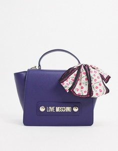 Сумка-тоут с платком Love Moschino-Голубой