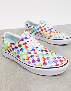 Кеды в клетку с подошвой ComfyCush и принтом тай-дай Vans-Белый
