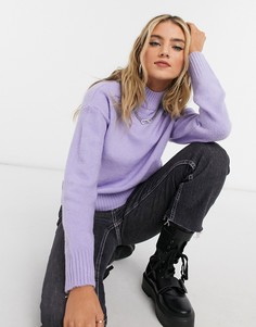 Лавандовый oversized-джемпер с воротом-трубой Oversized-Синий Bershka