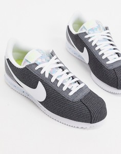Серые парусиновые кроссовки из переработанного материала Nike Cortez-Серый