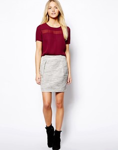 Мини-юбка с завышенной талией Vero Moda-Белый