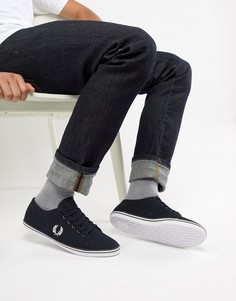 Темно-синие саржевые кеды Fred Perry Kingston-Темно-синий
