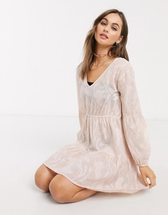 Персиковое пляжное пляжное платье с выжженным рисунком Influence-Оранжевый