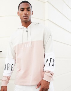 Худи в стиле oversized с принтом и воротом на молнии ASOS Dark Future-Мульти