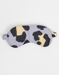Фиолетовая маска для глаз со звериным принтом ASOS DESIGN-Многоцветный