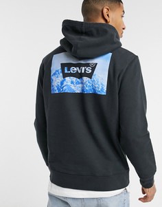 Черное худи с принтом гор на спине Levis-Черный Levis®