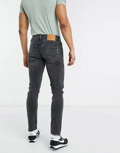 Суженные книзу джинсы черного выбеленного цвета Levis 512-Черный Levis®