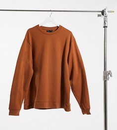Коричневый свитшот из органического хлопка ASOS DESIGN Plus