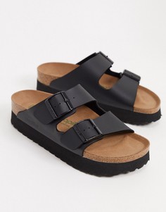 Черные сандалии на платформе Papillio-Черный Birkenstock