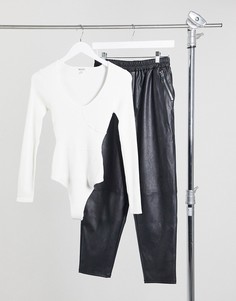 Кремовое боди с чашечками Missguided-Кремовый