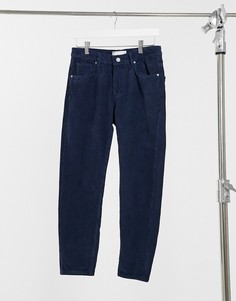 Темно-синие классические джинсы из неэластичного вельвета ASOS DESIGN-Темно-синий