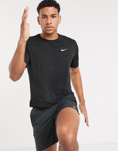 Черная футболка Nike Running Miler-Черный