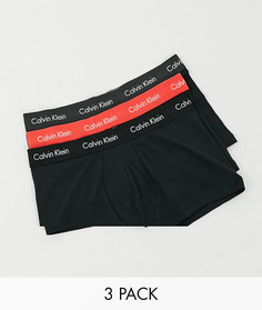 Набор из 3 эластичных хлопковых боксеров-брифов Calvin Klein-Черный