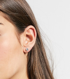Серебряные серьги-гвоздики со стразами ASOS DESIGN-Серебристый