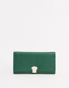 Зеленый кожаный кошелек с откидным верхом Paul Costelloe