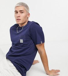 Темно-синяя футболка с карманом ellesse эксклюзивно на ASOS-Темно-синий