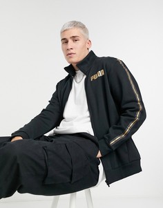 Спортивная куртка черного цвета с золотистой тесьмой от комплекта COORD 1 PUMA-Черный