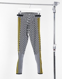 Трикотажные леггинсы с фирменными полосками контрастной расцветки adidas Originals x Paolina Russo-Черный